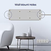 Portronics Power Plate 18 – Features 3 AC sockets, USB-A and USB-C ports, delivering up to 1500W. Ideal for charging multiple devices simultaneously, compact design for home or office use.