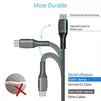 POR 1067 Konnect CL C-Lightning – 20W USB-C to Lightning Braided Cable 1.2M Green 06 Months