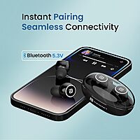 Portronics Twins S13 – TWS Earbuds, 24H Playtime, Black. Enjoy seamless connectivity, superior sound quality, and a sleek design. Perfect for music lovers and on-the-go lifestyles.