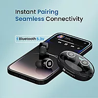 Portronics Twins S13 – TWS Earbuds, 24H Playtime, Black. Enjoy seamless connectivity, superior sound quality, and a sleek design. Perfect for music lovers and on-the-go lifestyles.