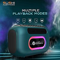JC Sushi Albatross 20W Wireless Speaker – BT 5.0 | RGB Lights | 25H Playtime | Ocean Blue