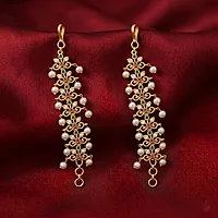 Gold Plated Adjustable Mattal for Women & Girls | Bridal Ear Chain Hair Jewelry