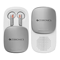 ZEBRONICS Sound Bomb X1 3-in-1 Wireless Bluetooth v5.0 In Ear Earbuds + Speaker Combo with 30 Hour Backup, Built-in LED Torch, Call Function, Voice Asst, Type C and Splash Proof Portable Design