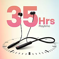 Portronics Harmonics Z11 – 35H Bluetooth Earphones, Black: Enjoy superior sound quality, long battery life, and a comfortable fit. Perfect for music lovers and active lifestyles. Wireless freedom!