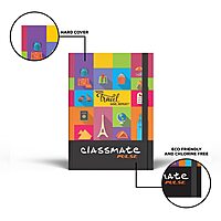Classmate Pulse A5 Notebook | Flexi-Bound Hard Cover Notebook | 176 Pages | 80GSM Natural Shade Paper | Unruled | 8 Special Pages Inside |Ideal for Personal and Professional Use