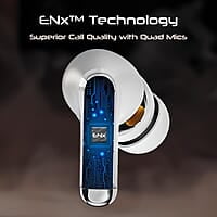 boAt Immortal 125 TWS in-Ear Earbuds w/up to 40 hrs Playtime, Quad Mics with ENx Tech, BEAST Mode with 40 ms Super Low Latency, ASAP Charge, IPX4 Resistance, RGB LED Lights, BT v5.3