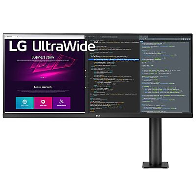 LG UltraWide Ergo, 34" (86.36cm), QHD, IPS, HDR, 75Hz, FreeSync,Monitor, 34WN780-B