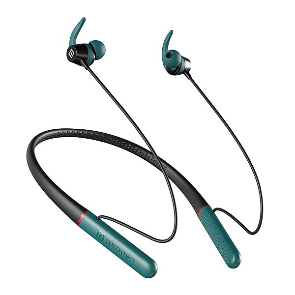 Portronics Harmonics X2 Bluetooth In-Ear Headset – V5.3, Type-C | 40Hrs Play Time | Black