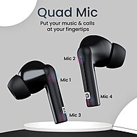 Portronics Twins S6 – TWS Earbuds, 50H Playtime, Black. Enjoy seamless connectivity, deep bass, and crystal-clear sound. Perfect for music lovers and on-the-go lifestyles. Grab yours now!