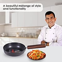 Wonderchef Ebony Non-stick 20 cm Deep Fry Pan 3.25 mm thickness ideal for deep frying
