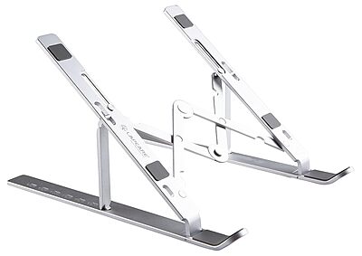 Lapcare LapGo LSE-044 Aluminium Laptop Stand with Pouch for Upto 39.62 cm (15.6 inch) Laptop, Silver