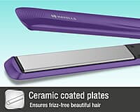 Havells HS4101 Ceramic Plates Fast Heat up Hair Straightener, Straightens & Curls, Suitable for all Hair Types