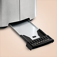 Crompton SunBrown Royale Pop-up Toaster 800W with Bun Warming Rack  7 Browning Levels with Reheat, Defrost & Cancel Function