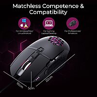 Coconut GM2 Bullet Wired Gaming Mouse – USB | 8 Programmable Keys | Dedicated Fire Button | Adjustable DPI up to 7200 | RGB Breathing Lights | PC & Laptop Gaming Mouse
