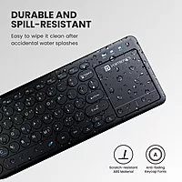 Portronics Bubble PRO Bluetooth + Wireless Keyboard – Black | With Touch Pad | 1 Year Warranty