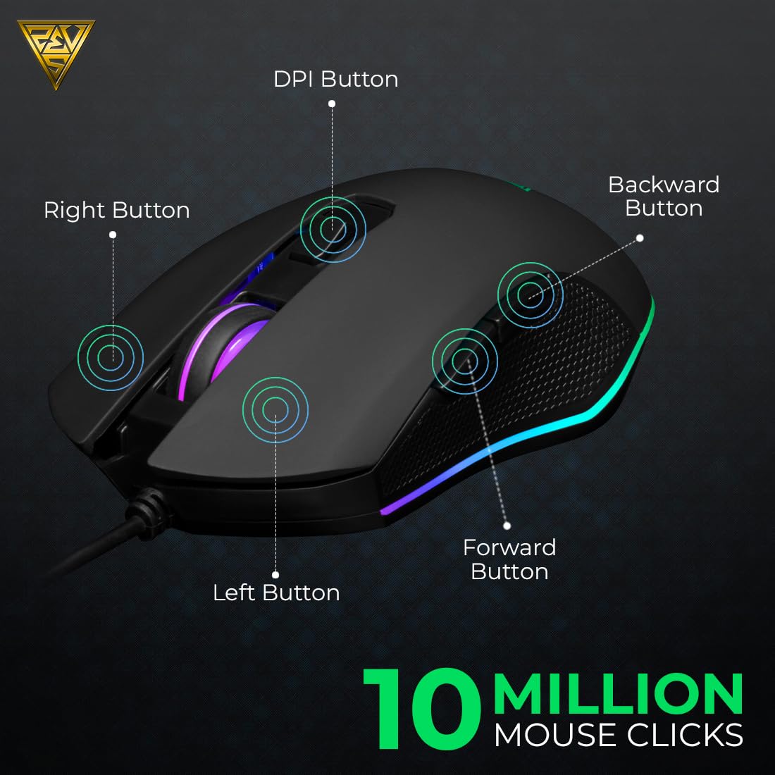 Gamdias Aura GS2 Gaming Mouse