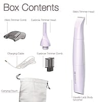 Havells 4-In-1 Lady Body Groomer Bikini & Eyebrow Trimmer With Protective Combs Recharegeable