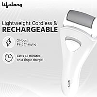 Lifelong Callus Remover for Feet Foot Scrubber for Dead Skin, 3 Changeable Roller Heads, Foot Scrubber