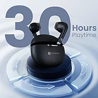 Portronics Twins S19 – TWS Earbuds, 30H Playtime, Black, Bluetooth 5.0, Touch Control, IPX4 Water Resistant, Deep Bass, Comfortable Fit, Perfect for Calls and Music, Lightweight Design.