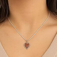 Silver Chain with Rajavarthi Stone Pendant