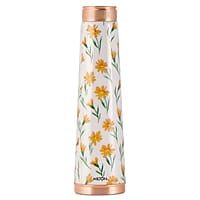 MILTON Copper Delight Design Water Bottle, 915 ml, Ethnic  Lacquer Coating, Curved bottle