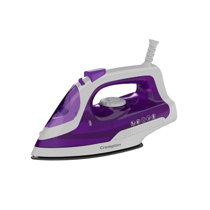 Crompton Fabrimagic Plus 1250 W Steam Iron with 200 ml water tank, Upto 13g /min Steam Output and Teflon Coating Soleplate