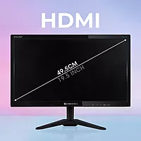Zebronics ZEB-A20HD 19.5 Inch LED Monitor – HD+ 1600×900 | 60Hz Refresh Rate | 300 Nits Brightness | HDMI & VGA Dual Input | Slim Glossy Design | Wall Mountable | Black
