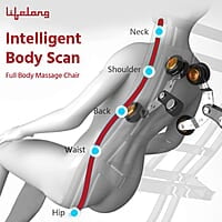 Lifelong LLM549 Full Body Massage Chair with Recliner and powerful 3D Back, Leg and Foot Rollers for Massage for Home