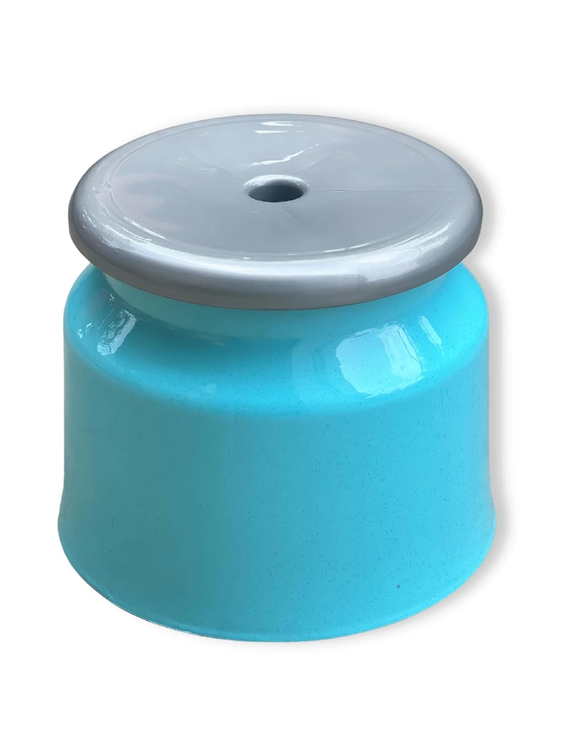 Mahaware Sturdy Round Anti Slip Polypropylene Stool Patla| for Bathroom, Home| Mint Granite Sky Blue