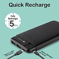 Portronics Power PRO 10K 10000 mAh,10w Slim Power Bank with Dual USB Output Port