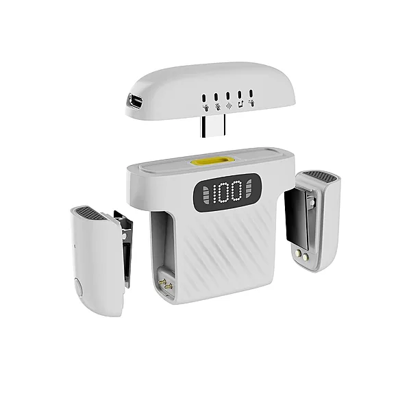 UltraProlink UM1215WHT - Sonic Vibe Dual Microphone with Charging Case (White)