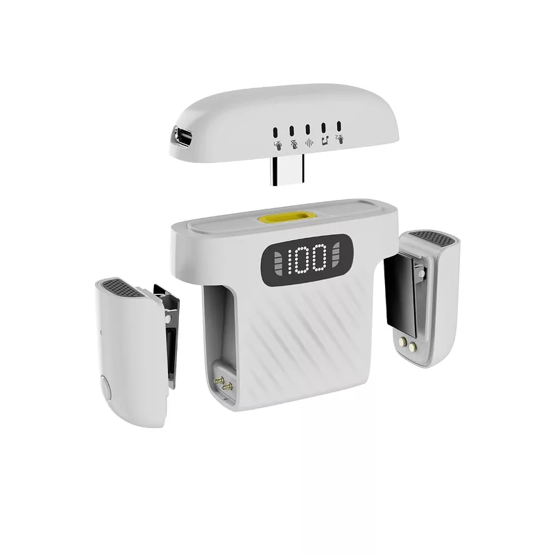 UltraProlink UM1215WHT - Sonic Vibe Dual Microphone with Charging Case (White)
