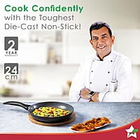 Wonderchef Duralite Die-cast Non Stick Fry Pan 24cm  1.2 L