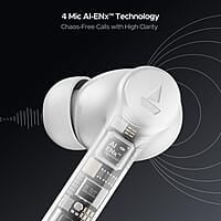 boAt Newly Launched Airdopes 300 Premium Truly Wireless in-Ear Earbuds with 4 Mics AI-ENx Spatial Audio, 50HRS Playtime, Multipoint Connection, ASAP Charge, Hearables App Support