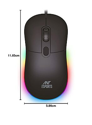 Open Box Ant Esports GM40 /RGB LED, Lightweight (115 gms) ,Ergonomic Design, Upto 2400 DPI Wired Optical Gaming Mouse Open Box Ant Esports GM40 /RGB LED, Lightweight (115 gms) ,Ergonomic Design, Upto 2400 DPI Wired Optical Gaming Mouse