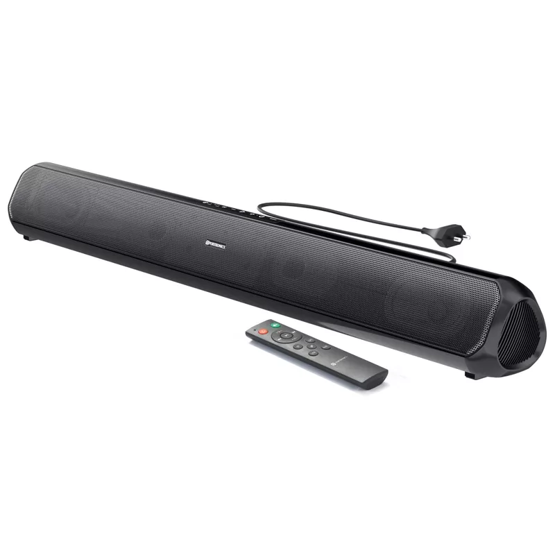 POR 1740 Sound Slick 6 Wireless Soundbar – 60W Bluetooth 5.0 Remote Control USB, AUX Black