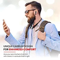 Portronics Harmonics Z5 Bluetooth In-Ear Headset – Dual EQ Mode, Type-C | 33Hrs Play | Black