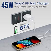 Portronics Adapto 45A 45W GaN Charger – 1 PD Port, No Cable Included