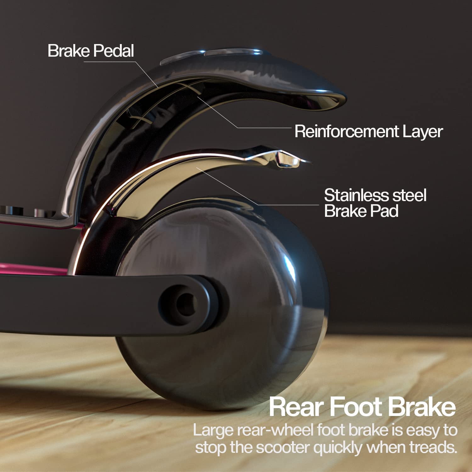 Baybee Alpha Glide Kick Scooter for Kids- Pink Baybee Alpha Glide Kick Scooter for Kids- Pink