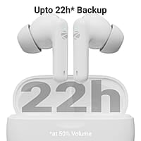 ZEBRONICS Beetles in-Ear Wireless Earbuds, Bluetooth v5.4, 22* Hours Backup, Environmental Noise Cancellation, Gaming Mode, Touch Control, Voice Assistant Support