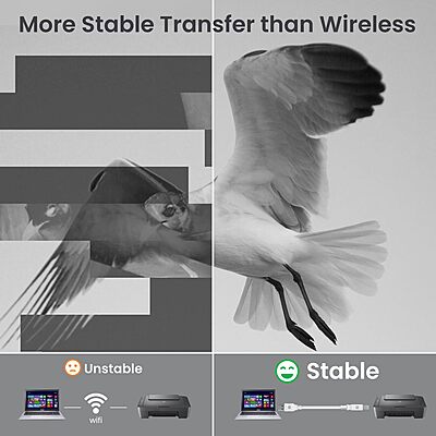 Portronics PrintLink 5 – USB-A to B Printer Cable, 5M, high-speed data transfer, durable design, compatible with various printers, ideal for home and office use, flexible and tangle-free.