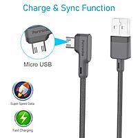 Portronics Konnect Core 3 – USB-A to Type-C Cable, 1.5m, Durable, Fast Charging, Data Transfer, Compatible with Smartphones, Tablets, Laptops, Sleek Black Design, Ideal for Everyday Use.