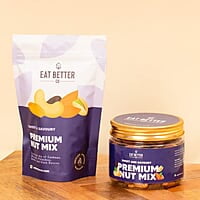 EAT BETTER CO - Premium Nut Mix - Roasted - Pistachios Cashews, Almonds, Golden & Black Raisins | Mixed Nuts & Dry Fruits | 200 gm value pack (Premium Nut Mix - 200 grams Value Pack)
