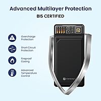 Portronics Luxcell C 10K Power Bank –  22.5W Fast Charging | Mach USB-A & Type-C PD | Black