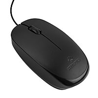 Zebronics Zeb-Power Wired USB Mouse – 3-Button | 1200 DPI Optical Sensor | Plug & Play | Windows & Mac Compatible