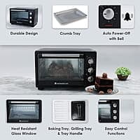 Wonderchef Oven Toaster Griller (OTG) - 19 litres Multi-Stage Heat Selection Bake, Grill, Roast