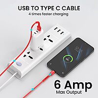 Konnect X 6A 1M USB to Type-C Cable – Blue Fast Charging & High-Speed Data Transfer