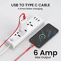POR 2157 Konnect X C-Lightning – 6A Type-C to Lightning Braided Cable | 2M | Red | 06 Months