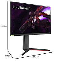 LG 27-Inch UltraGear QHD Nano IPS, 165Hz HDR Monitor, 1ms, G-SYNC Compatible (27GP850-B)