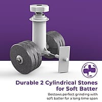 Crompton's Duro Classic Wet Grinder with 150W Motor for Uniform Grinding, High Grade 2L Stainless Steel Drums, Strong ABS Body